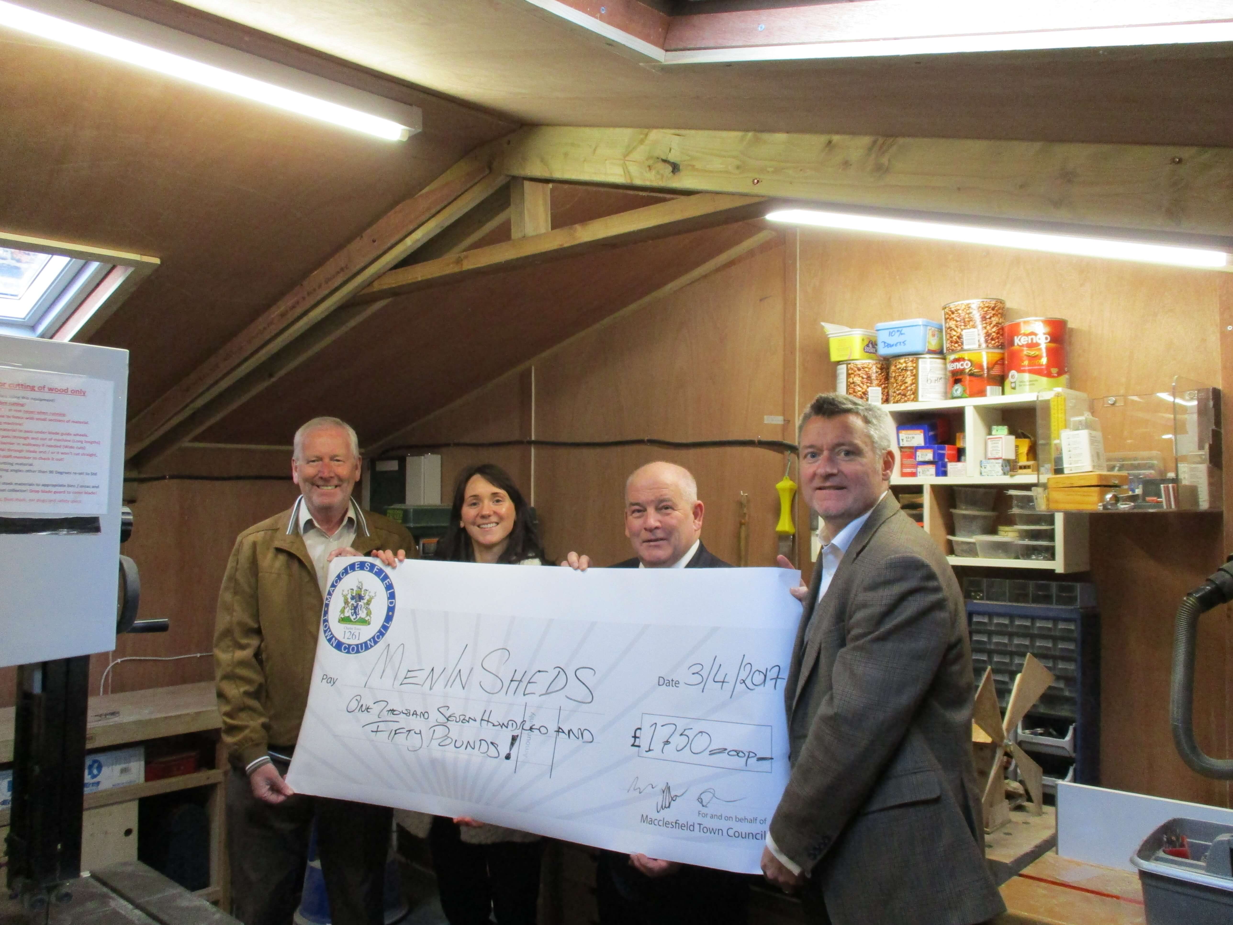 Macclesfield Town Council Grant Cheque Presentation