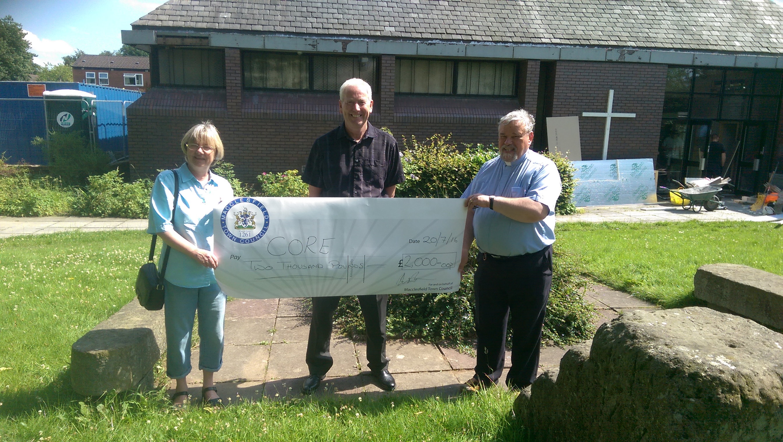 Macclesfield Town Council Grant Cheque Prsentation