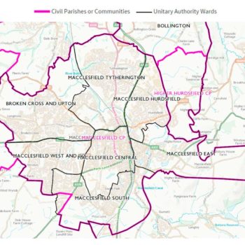 Ward Area Map showing boundaries