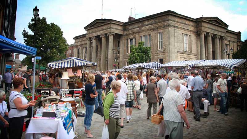 Macclesfield Town Hall Market Day