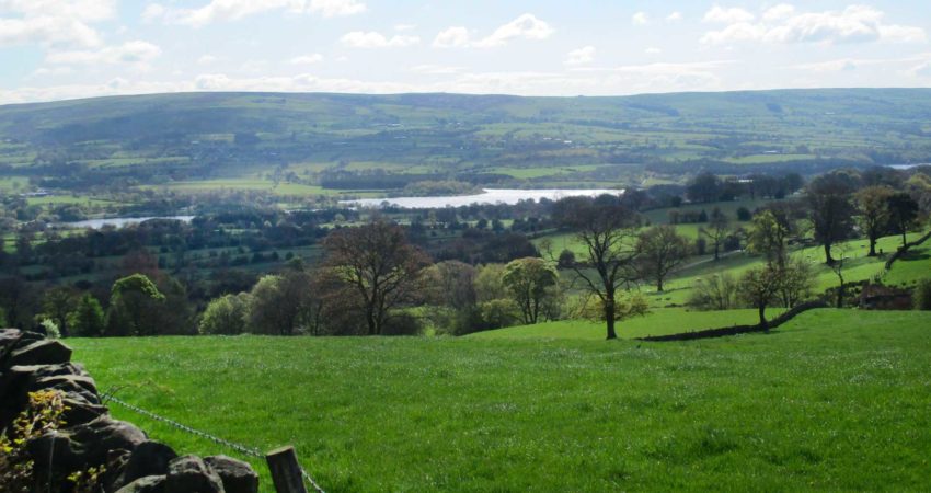 Rural View Of Field Lake And Hills