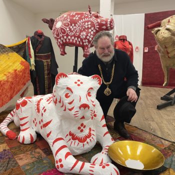 Mayor of Macclesfield with Chinese New Year tiger
